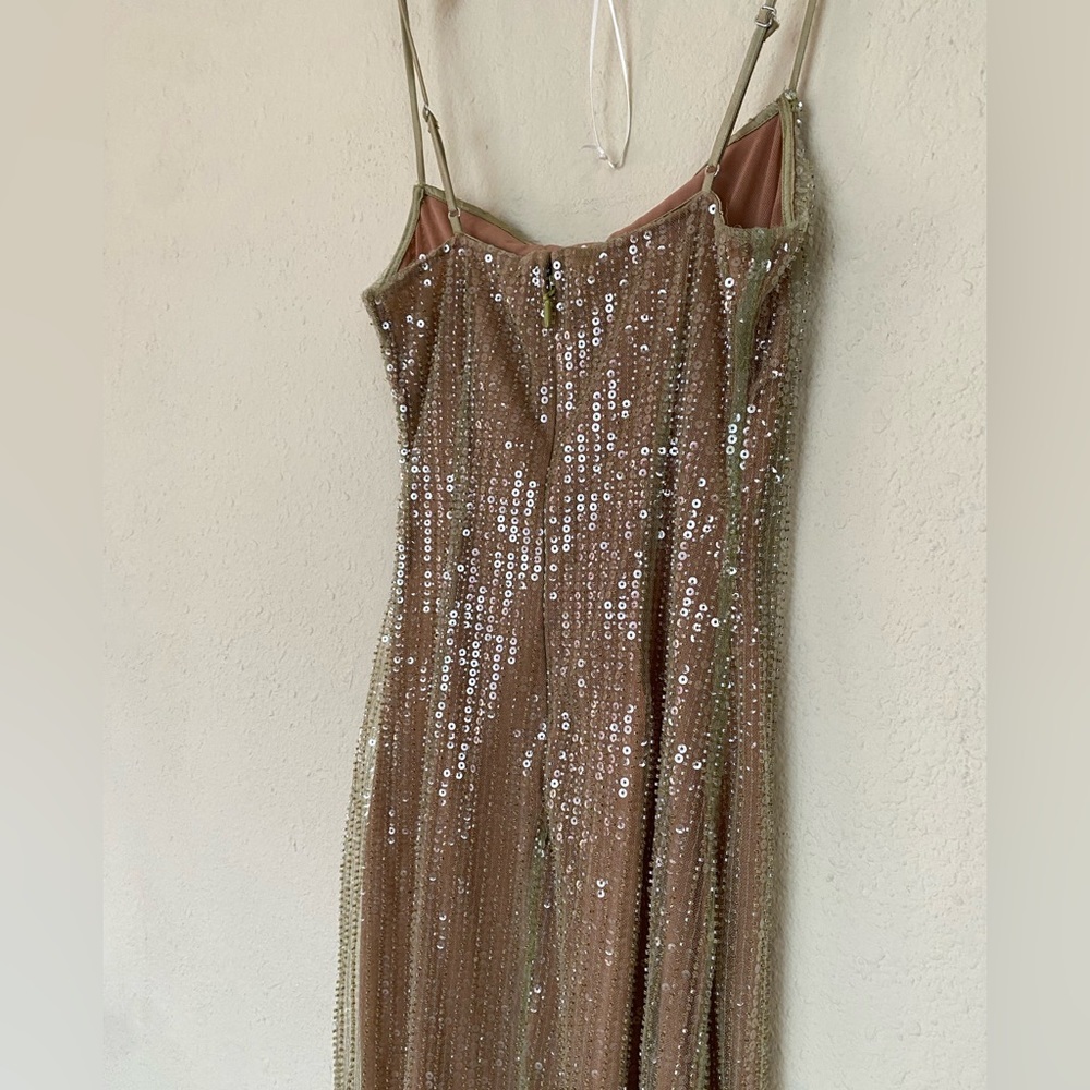 LIMITED EDITION House‎ of CB 'Alondra' Cafe Au Lait Beaded Maxi Dress NWOT sz XS - Picture 11 of 15
